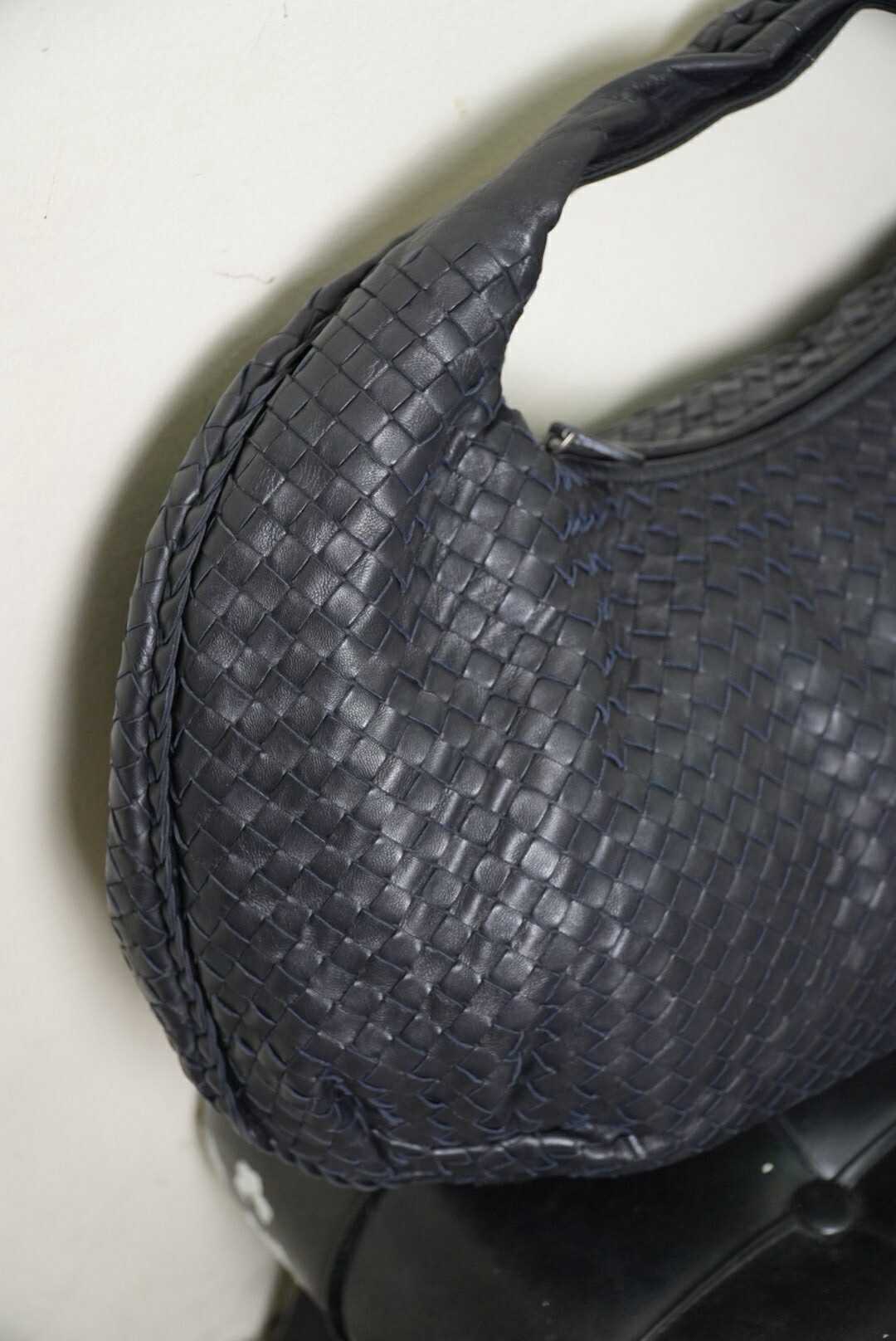 Bottega Veneta Belly Hobo Bag Intrecciato Black Leather