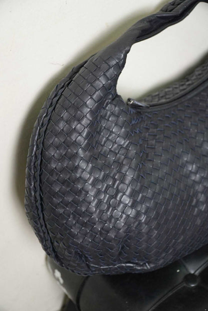 Bottega Veneta Belly Hobo Bag Intrecciato Black Leather