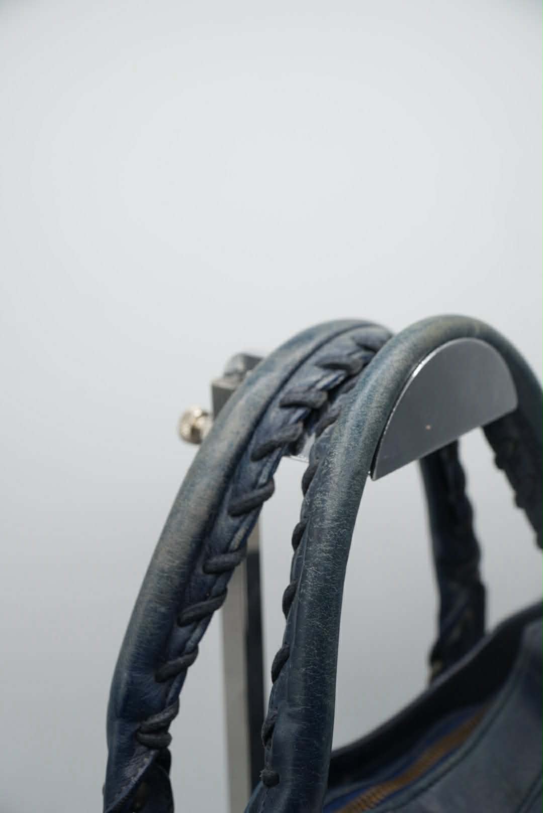 Balenciaga Dark Blue First Motorcycle Bag