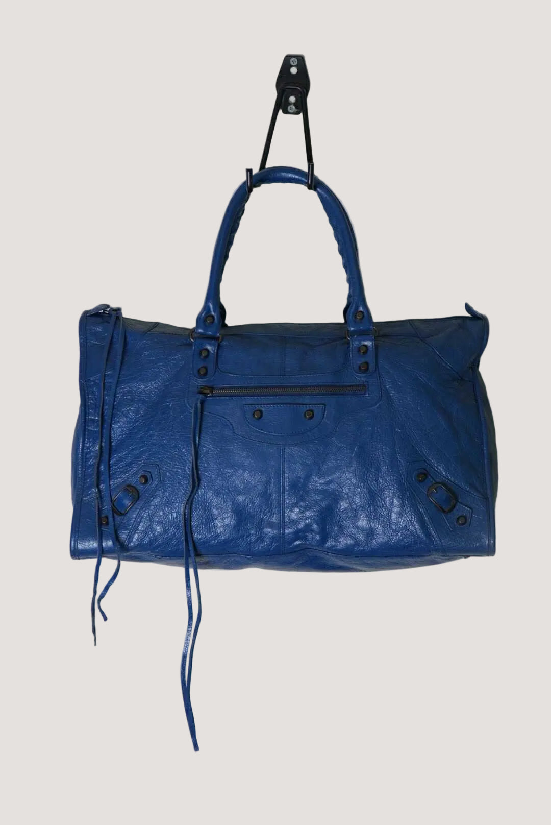 Balenciaga Ocean Lambskin Leather Motorcycle Work Bag