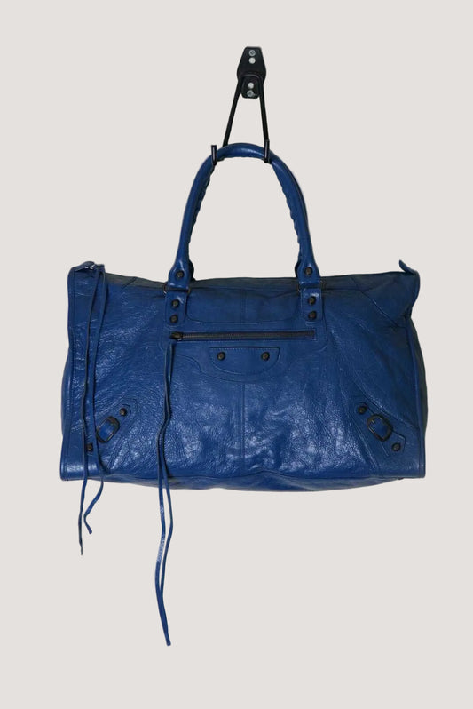 Balenciaga Ocean Lambskin Leather Motorcycle Work Bag