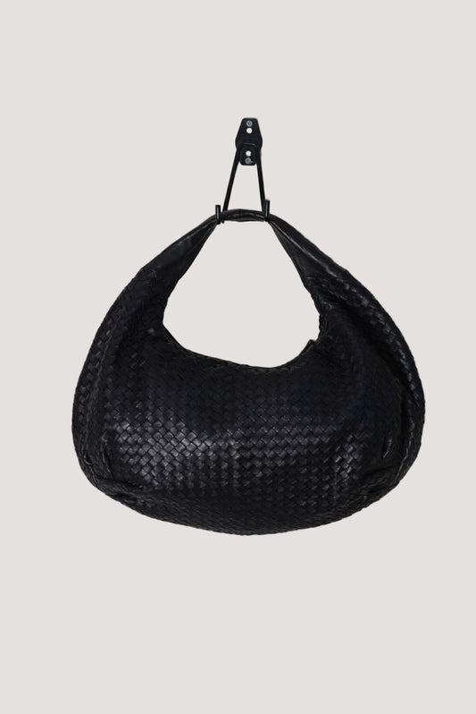 Bottega Veneta Belly Hobo Bag Intrecciato Black Leather