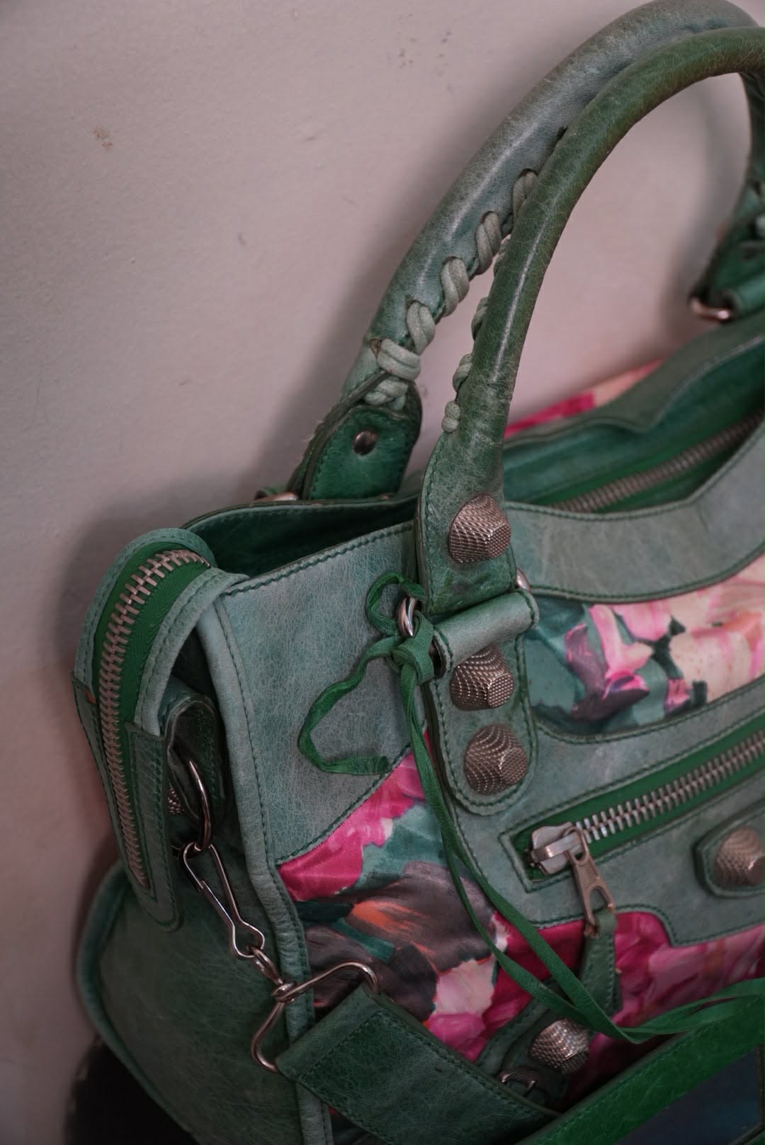 Balenciaga Motocross Giant 21 Floral City Bag