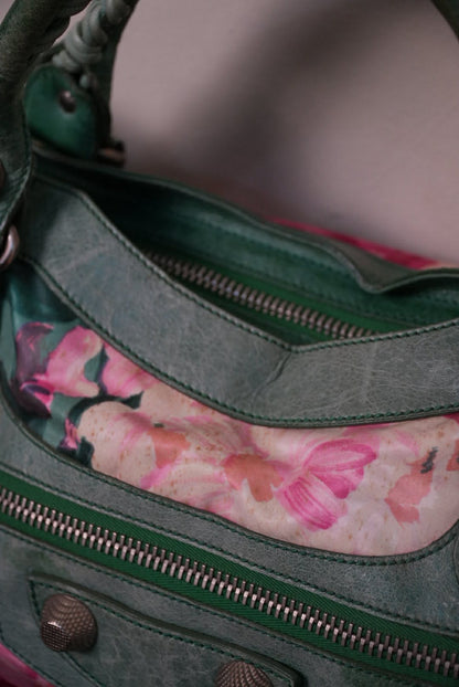 Balenciaga Motocross Giant 21 Floral City Bag