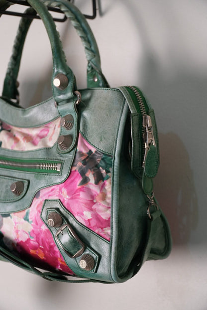 Balenciaga Motocross Giant 21 Floral City Bag