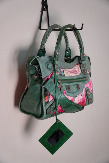 Balenciaga Motocross Giant 21 Floral City Bag