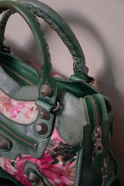 Balenciaga Motocross Giant 21 Floral City Bag