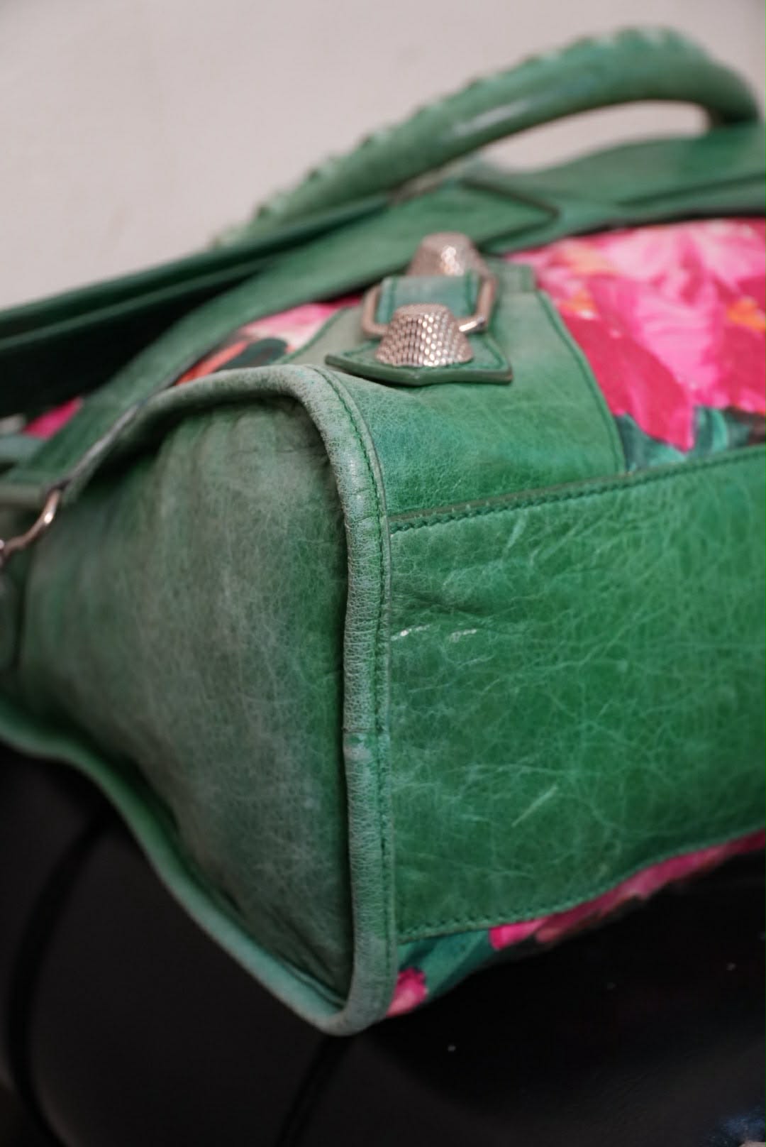 Balenciaga Motocross Giant 21 Floral City Bag