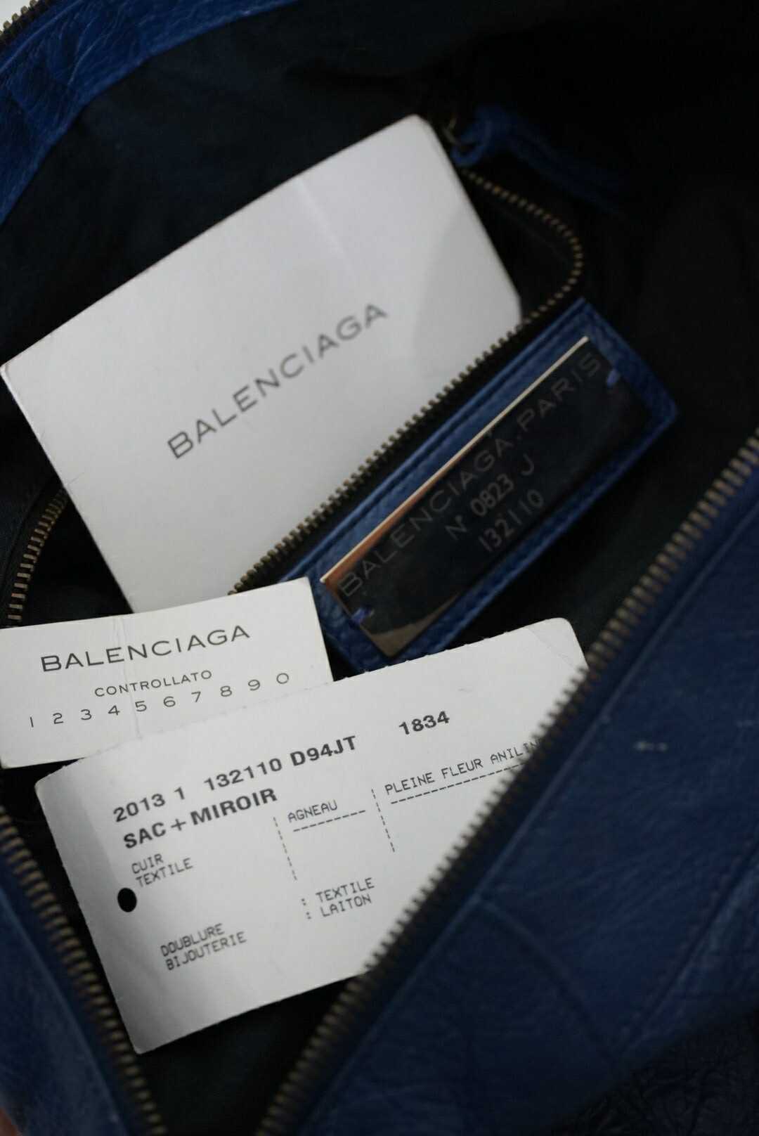 Balenciaga Ocean Lambskin Leather Motorcycle Work Bag