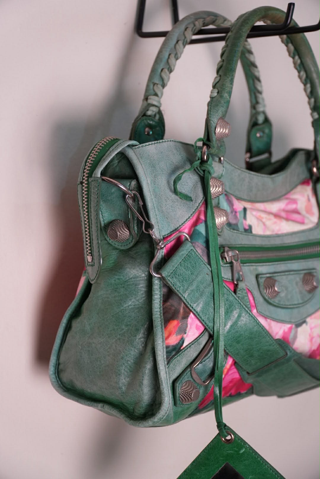 Balenciaga Motocross Giant 21 Floral City Bag