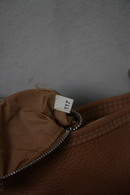 Miu Miu Prada Brown Grained Leather Hobo Shoulder Bag