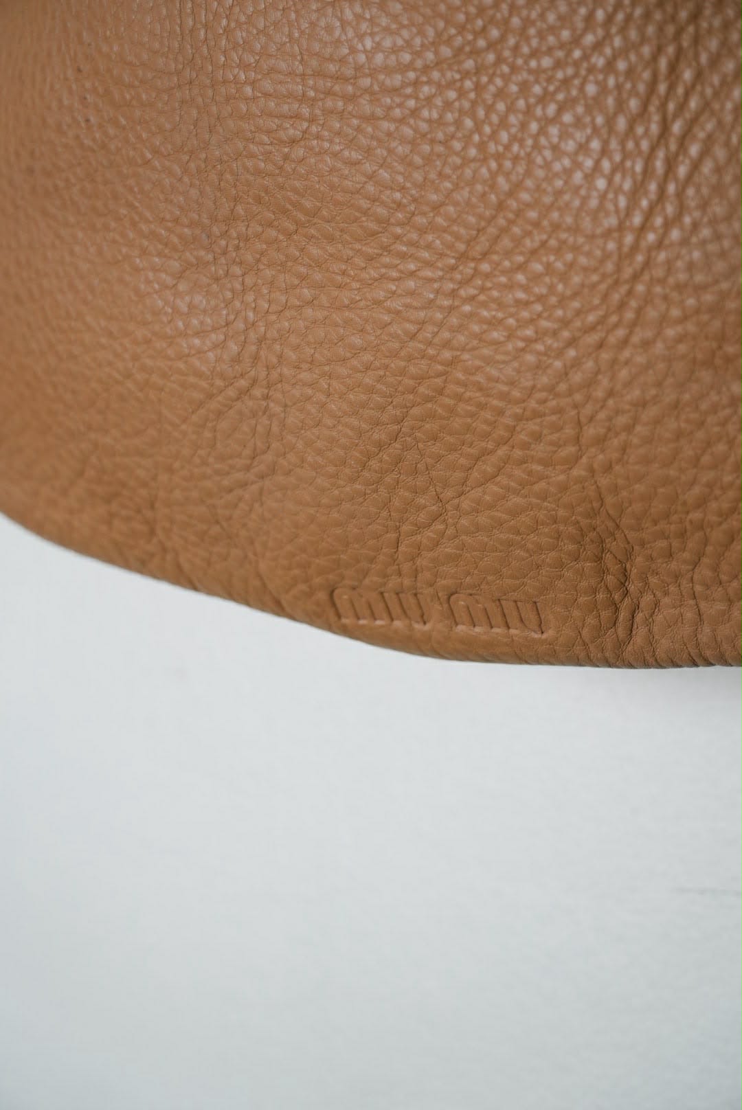 Miu Miu Prada Brown Grained Leather Hobo Shoulder Bag