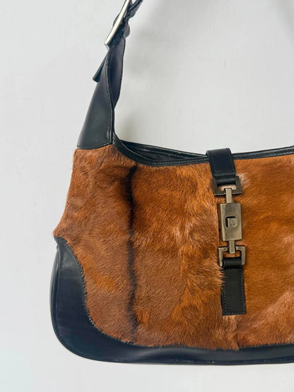 F/W 1999 Gucci by Tom Ford Brown Ponyhair Jackie Bag