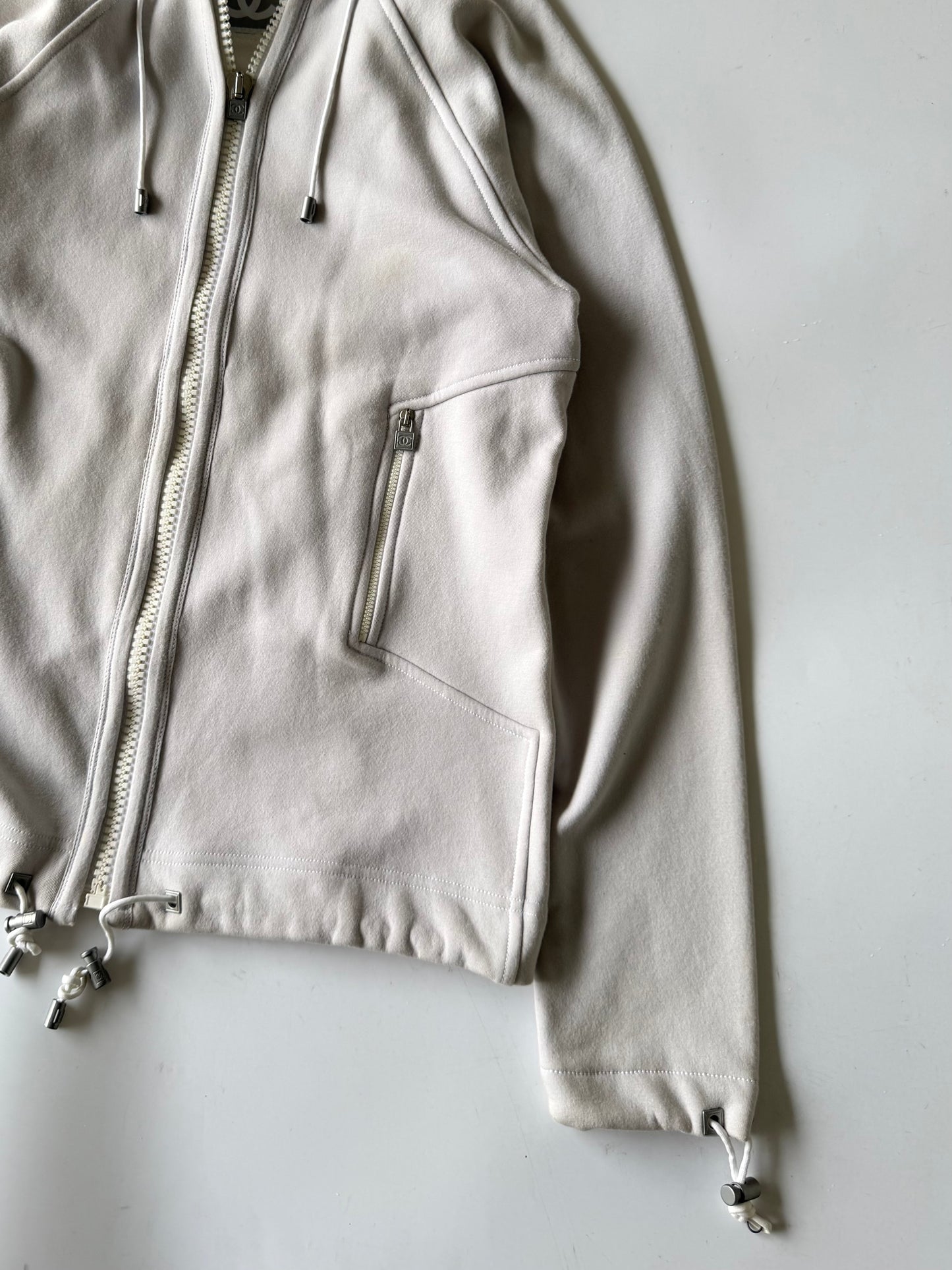 Vintage Chanel Sport Line Zip-up Hoodie with Coco Mark