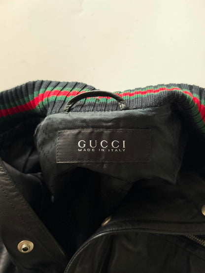 2000's GUCCI ICONIC INNER WEB LEATHER JACKET