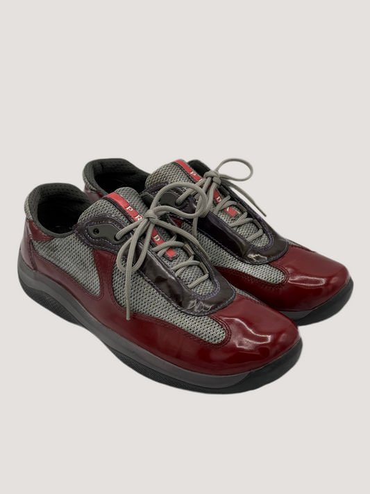 Prada Men’s Burgundy and Red Trainers