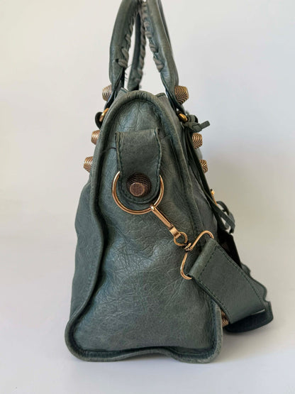 2000's Balenciaga Dark Green Giant 21 City Bag