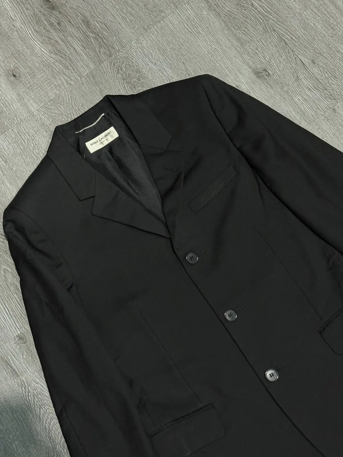 Saint Laurent Hedi Slimane SS14 3 Botton Black Suit