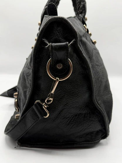 2000’s Balenciaga Black Giant 12 Rose Gold Work Bag