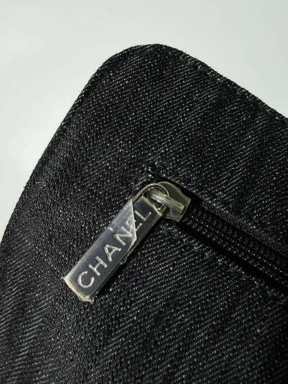 2010 Chanel Denim Quilted Stretch Spirit Messenger
