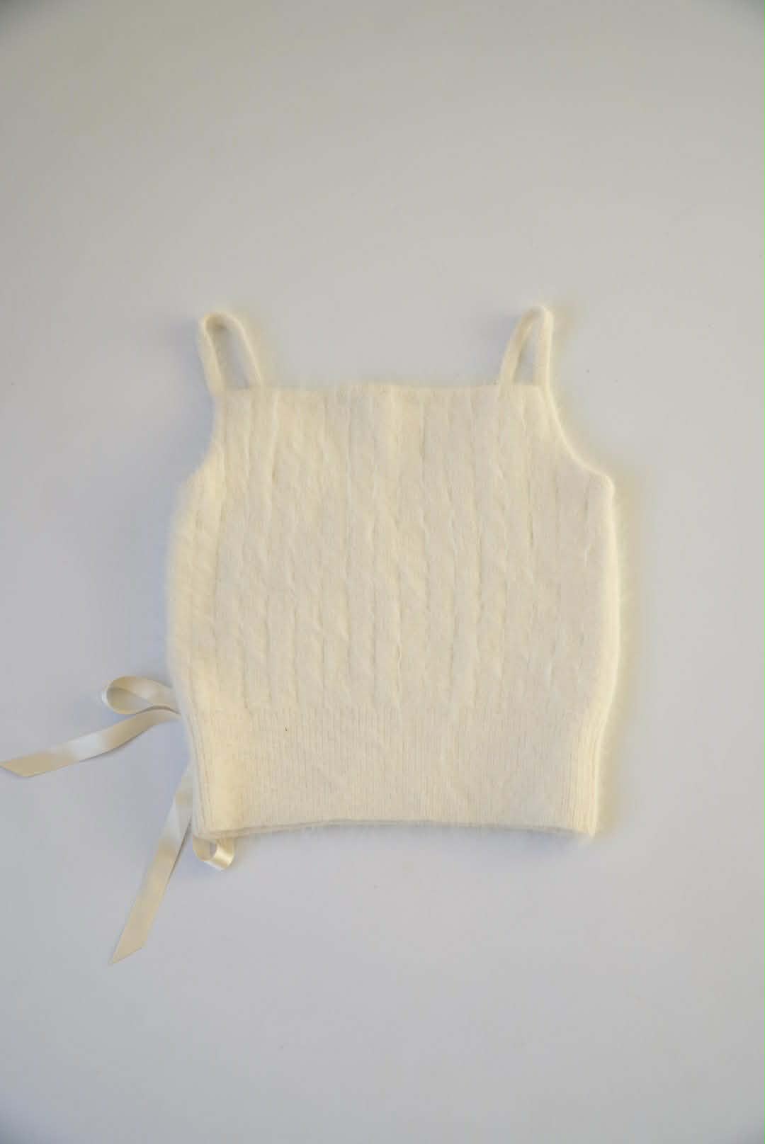 Christian Dior Boutique White Tie Cropped Tank