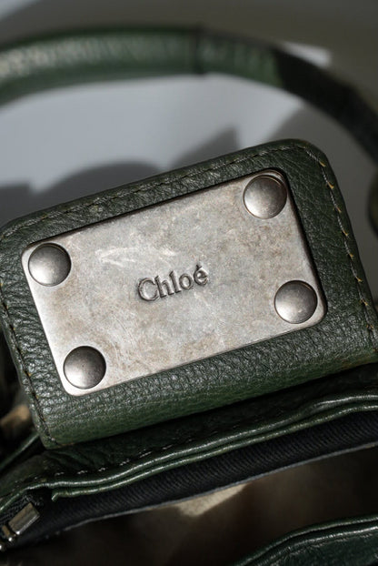 Chloé Green Leather Paddington Mini Satchel