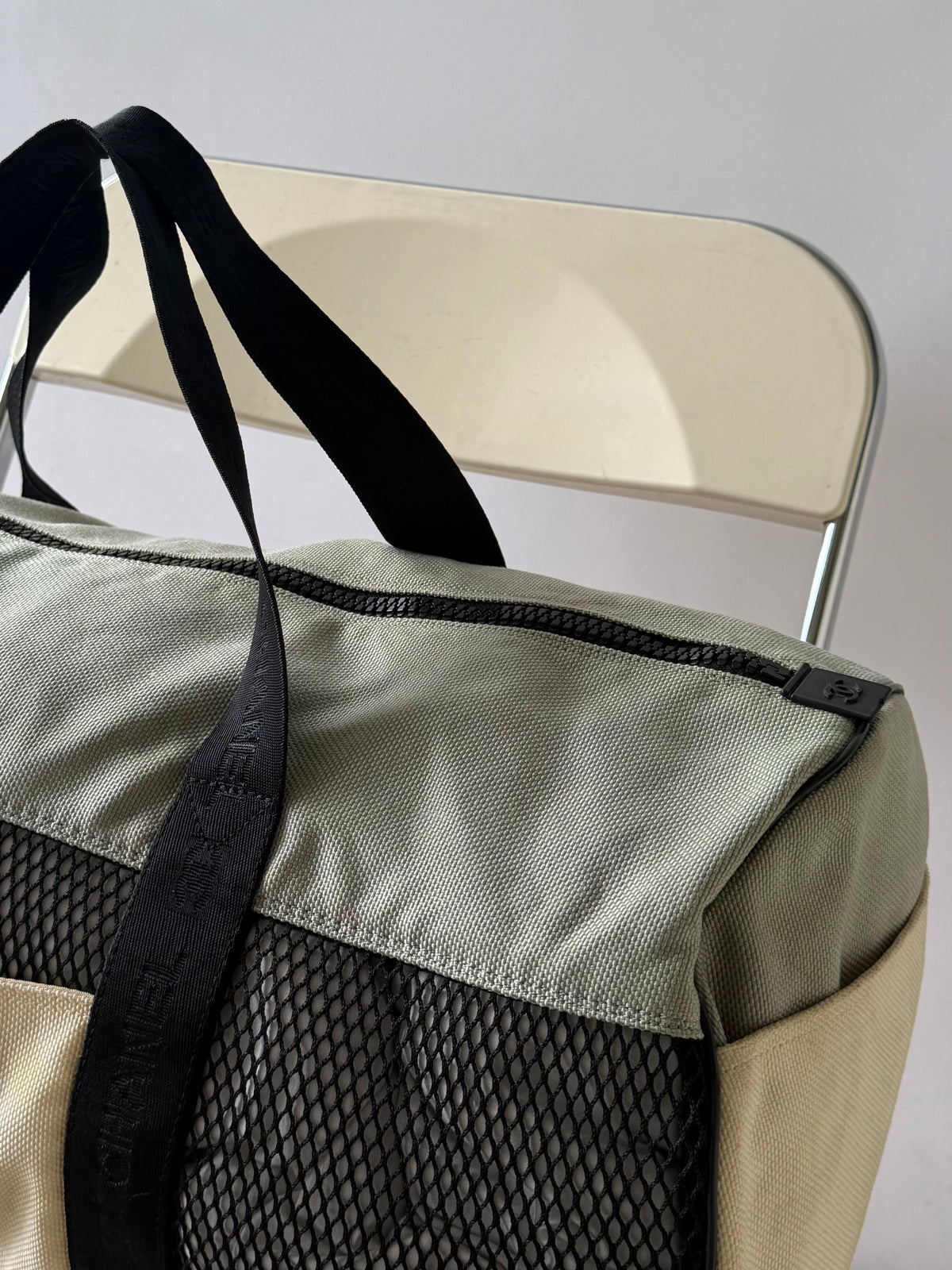 Vintage Chanel Sport Line Mesh Duffle Bag