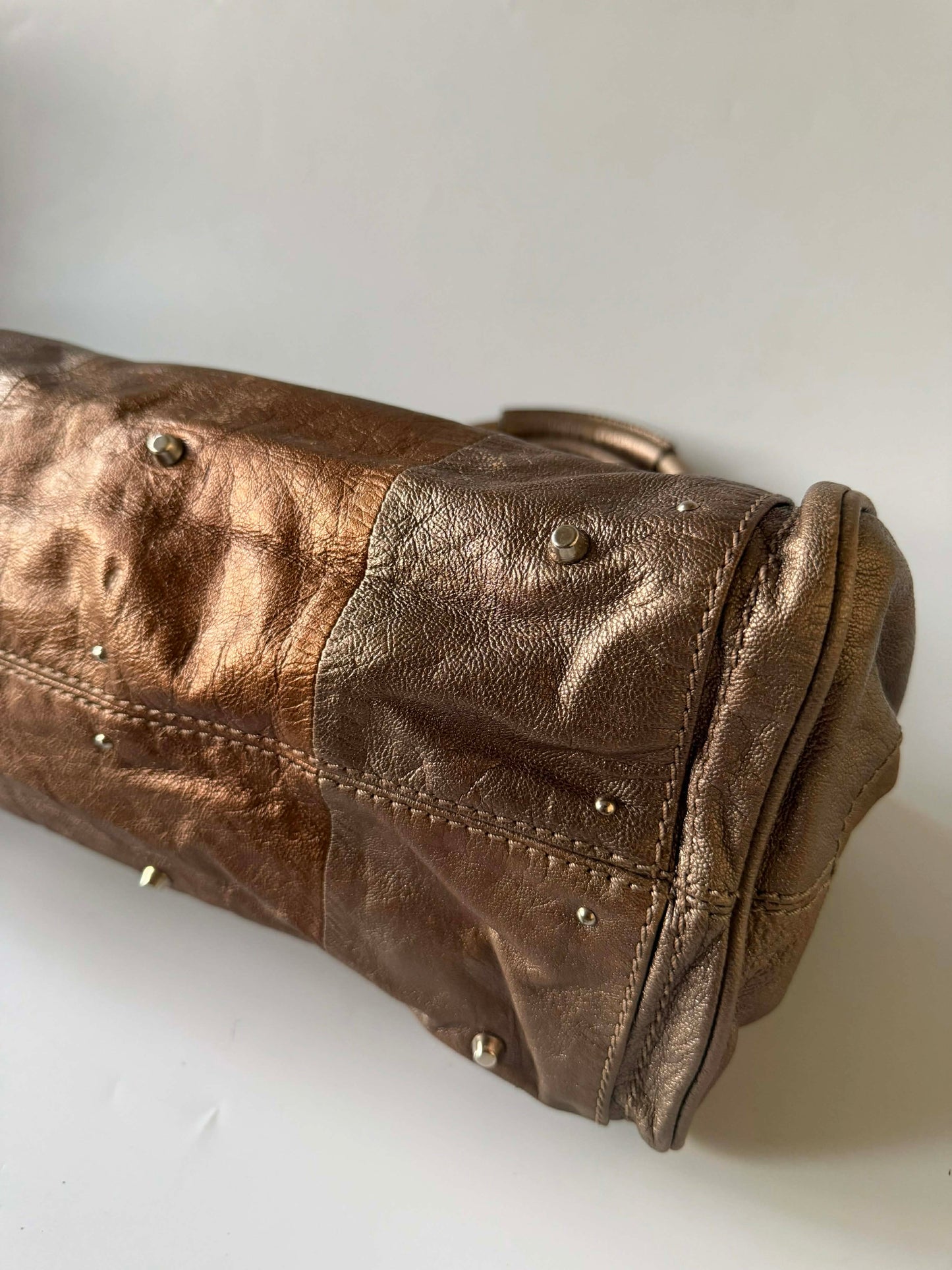 Chloe Metallic Bronze Panddington Satchel Bag