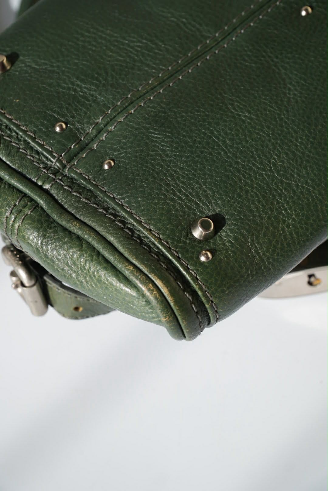 Chloé Green Leather Paddington Mini Satchel