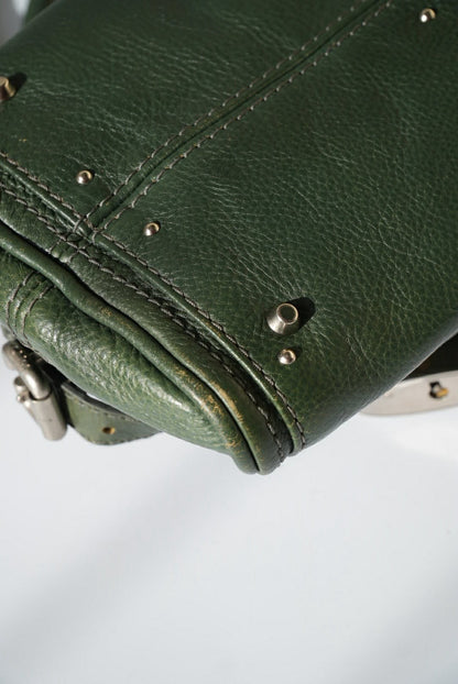 Chloé Green Leather Paddington Mini Satchel