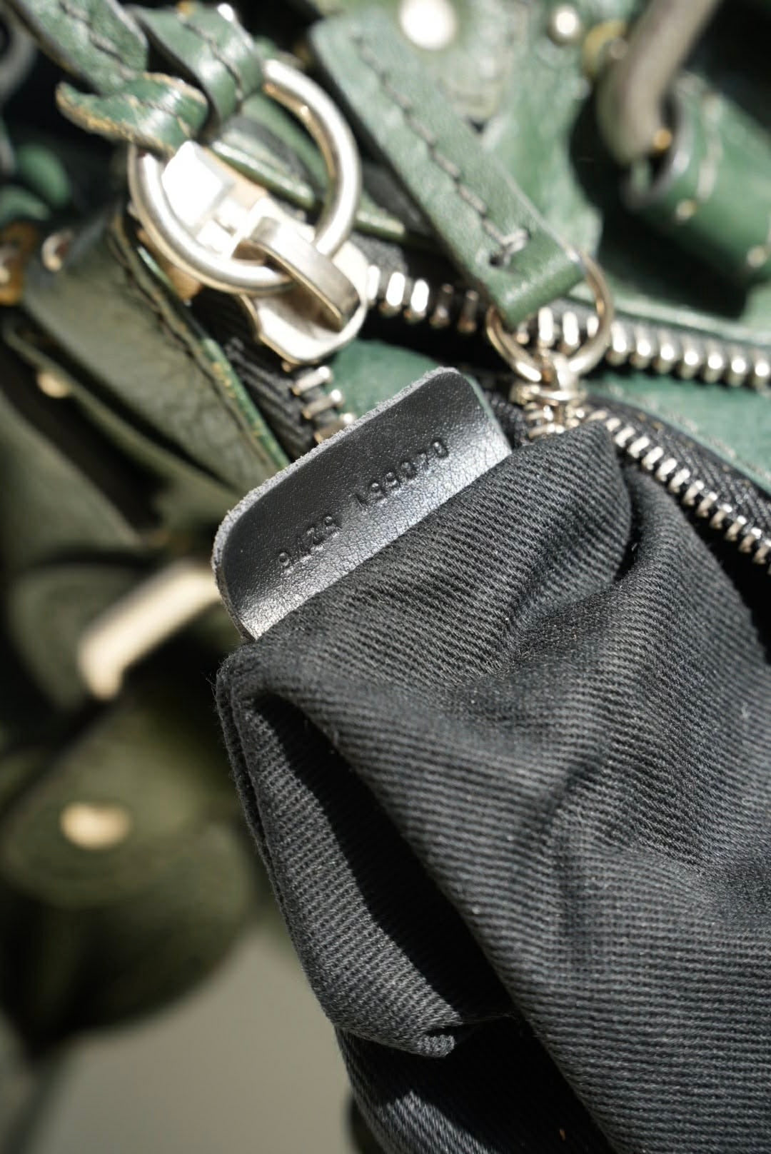 Chloé Green Leather Paddington Mini Satchel