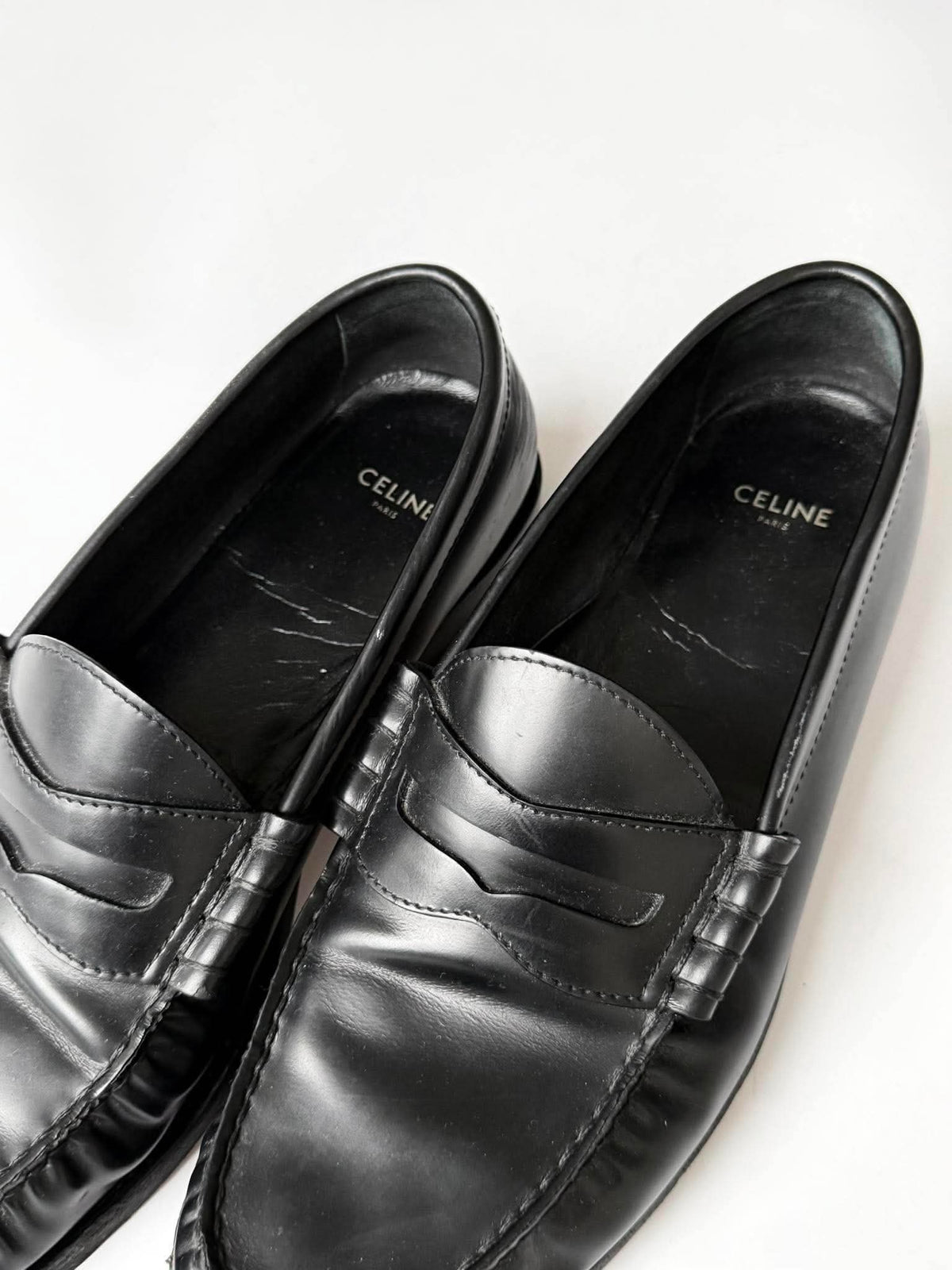 Celine by Hedi Slimane Luco Leather Penny Loafers