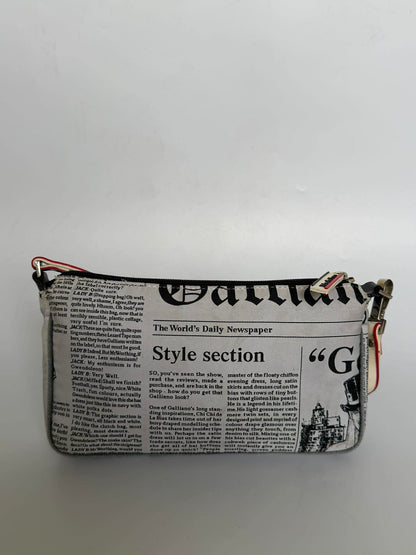 John Galliano Newspaper Print Handbag