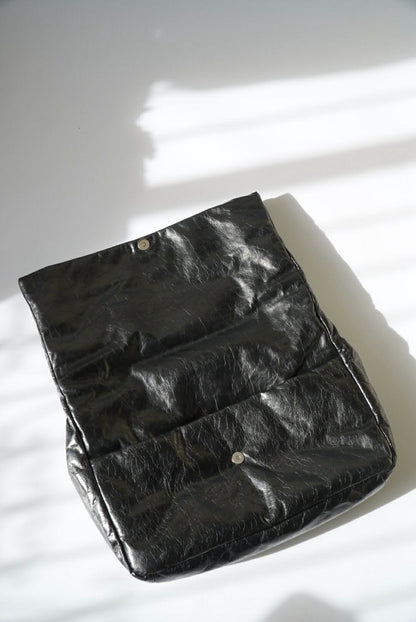 Balenciaga Creased Leather Monaco Chain-Strap Shoulder Bag