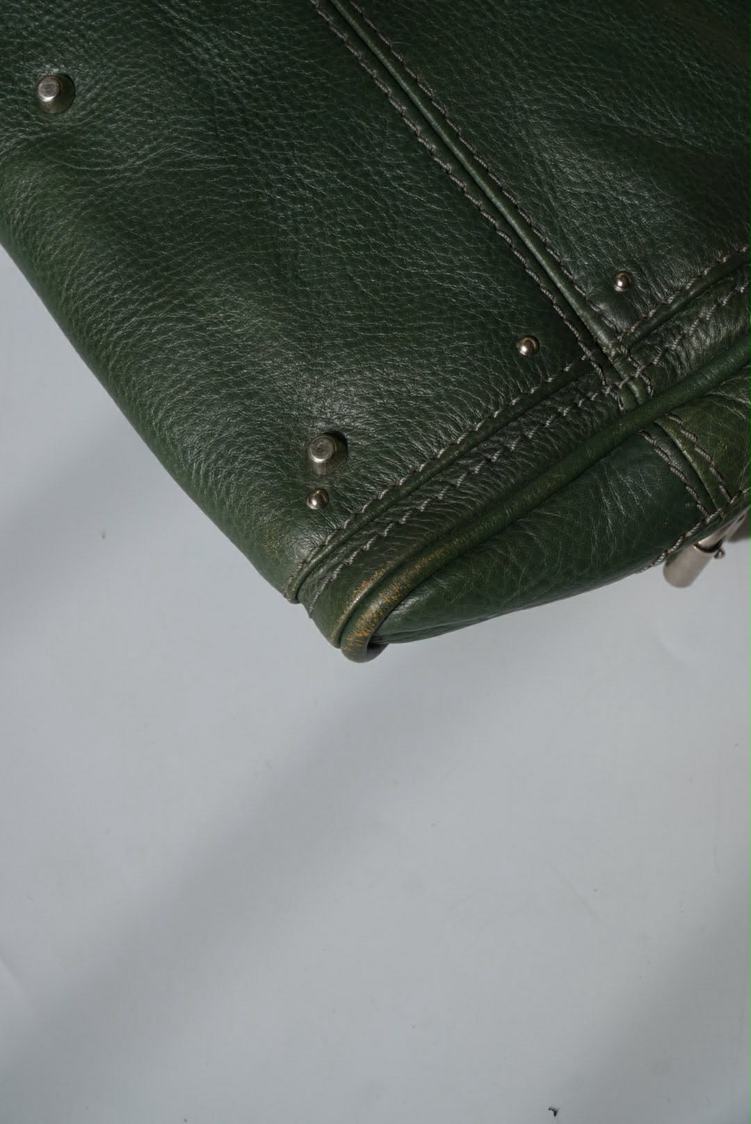 Chloé Green Leather Paddington Mini Satchel
