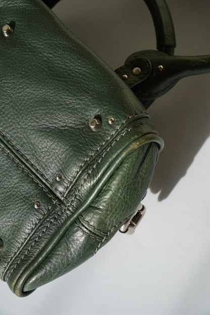 Chloé Green Leather Paddington Mini Satchel