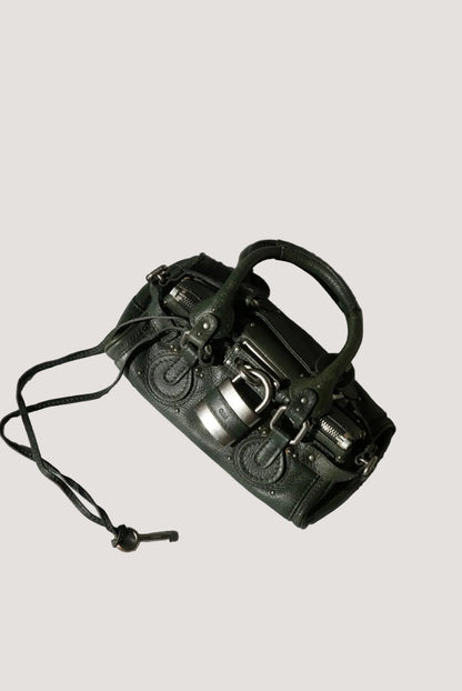 Chloé Green Leather Paddington Mini Satchel