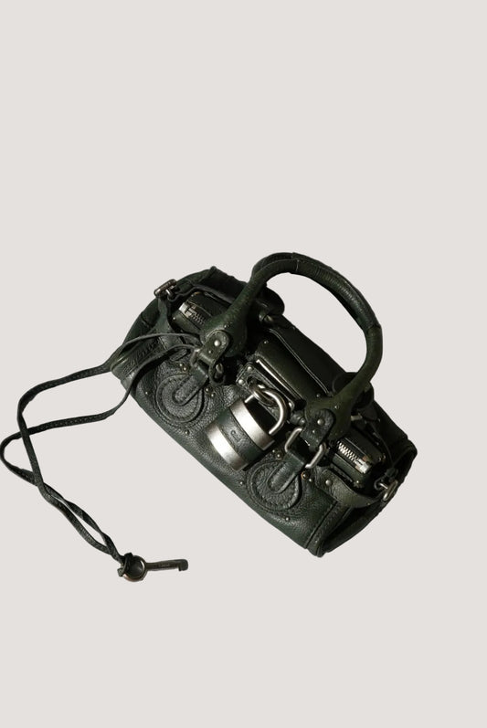 Chloé Green Leather Paddington Mini Satchel