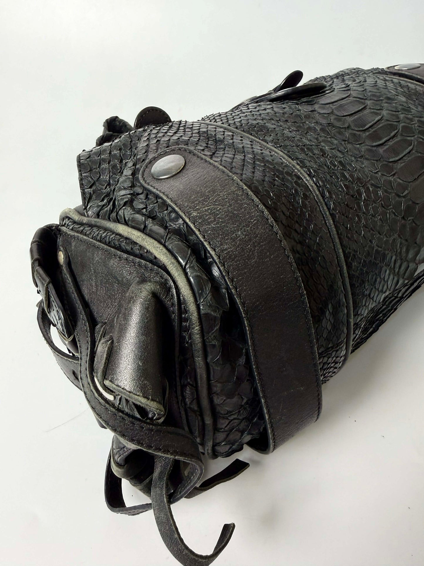 Chloe Black Python Silverado Satchel Bag