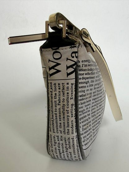 John Galliano Newspaper Print Handbag
