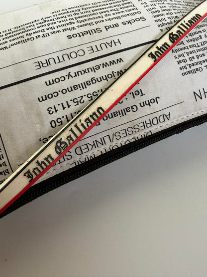 John Galliano Newspaper Print Handbag