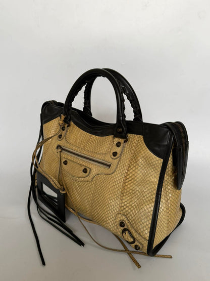 2000’s Balenciaga Python Skin Classic City Medium