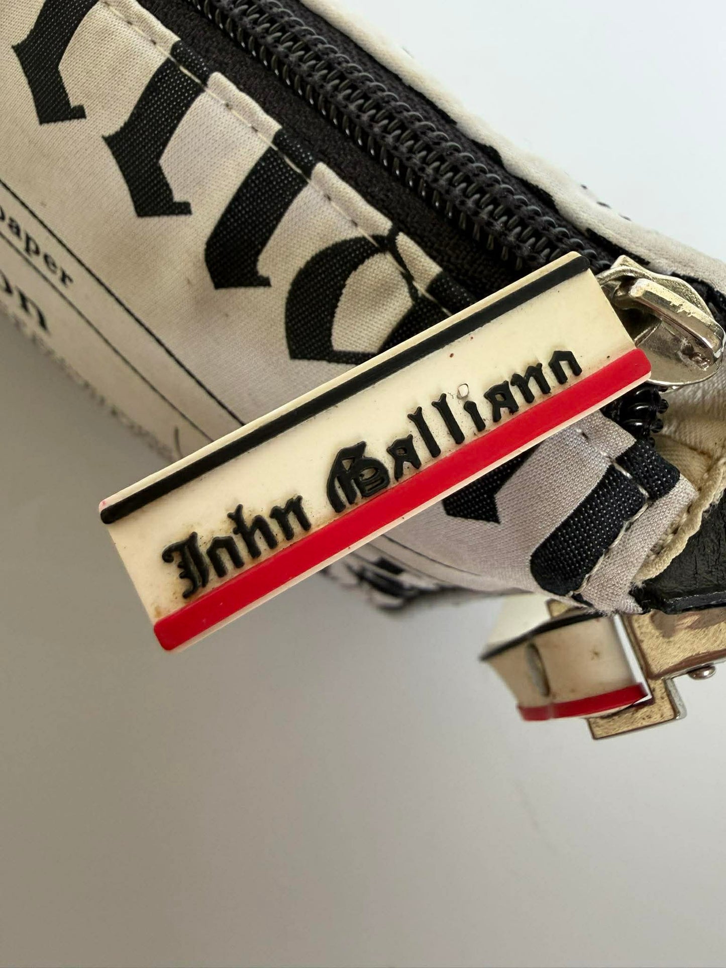John Galliano Newspaper Print Handbag