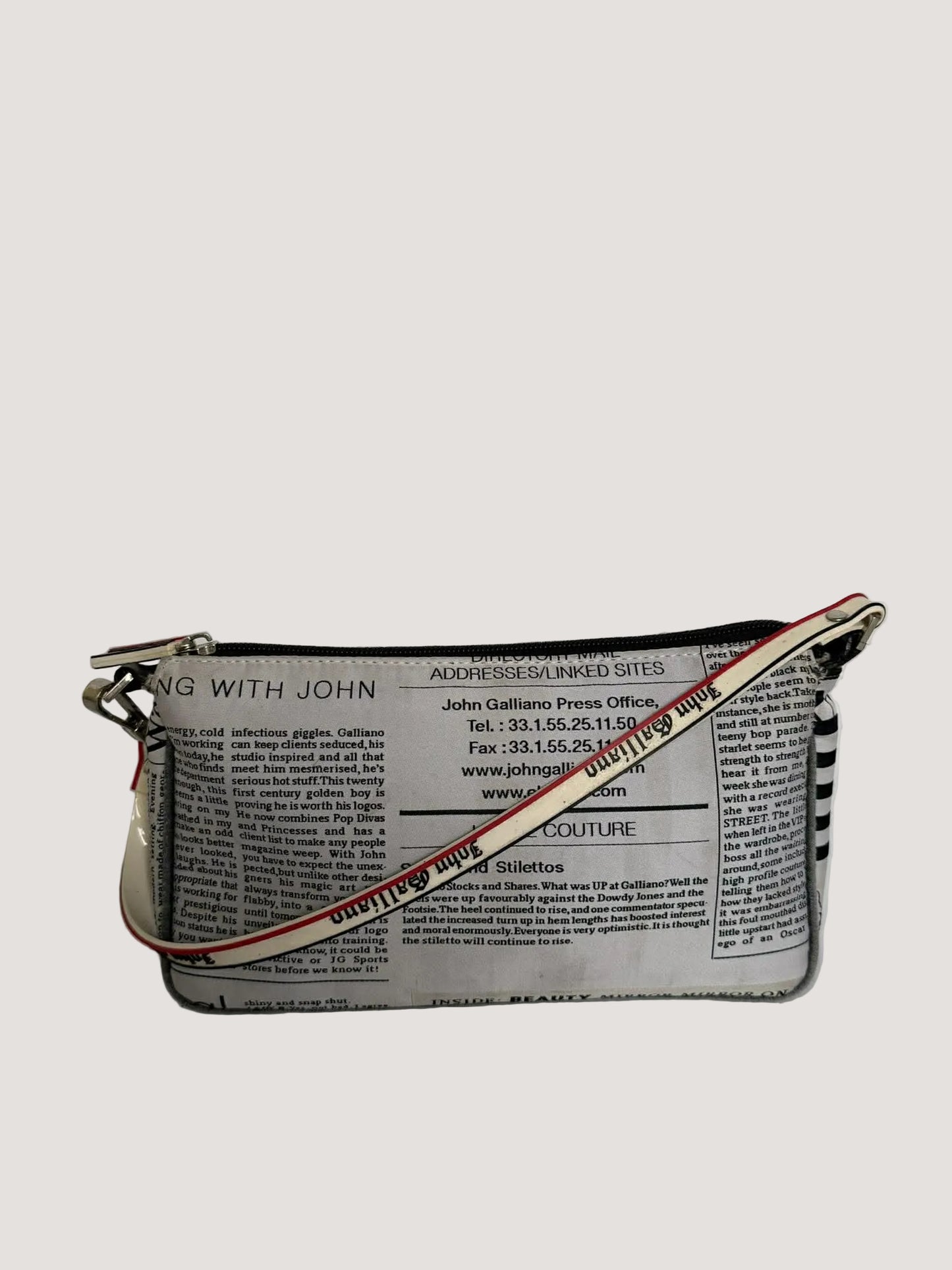 John Galliano Newspaper Print Handbag