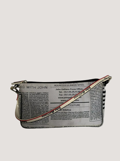 John Galliano Newspaper Print Handbag