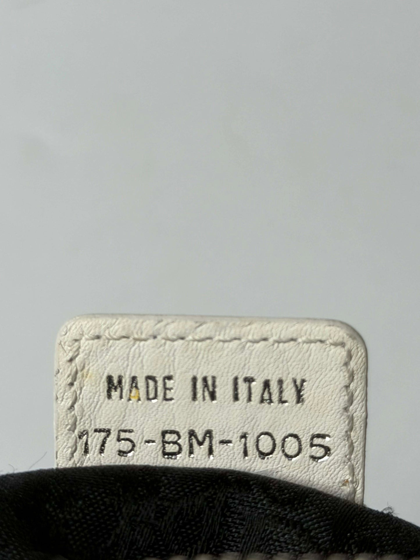 Christian Dior White Leather Logo Charms Boston Handbag