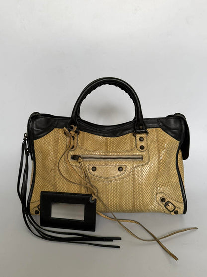 2000’s Balenciaga Python Skin Classic City Medium