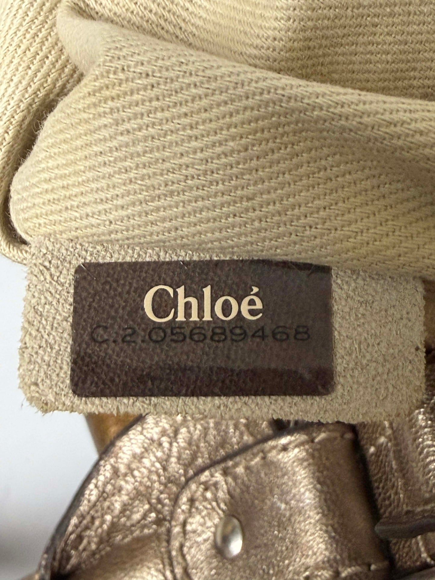 Chloe Metallic Bronze Panddington Satchel Bag