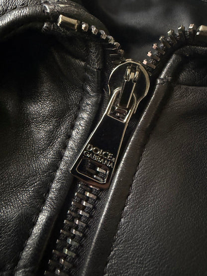 A/W2008 Dolce & Gabbana Patchwork Circle Leather Jacket