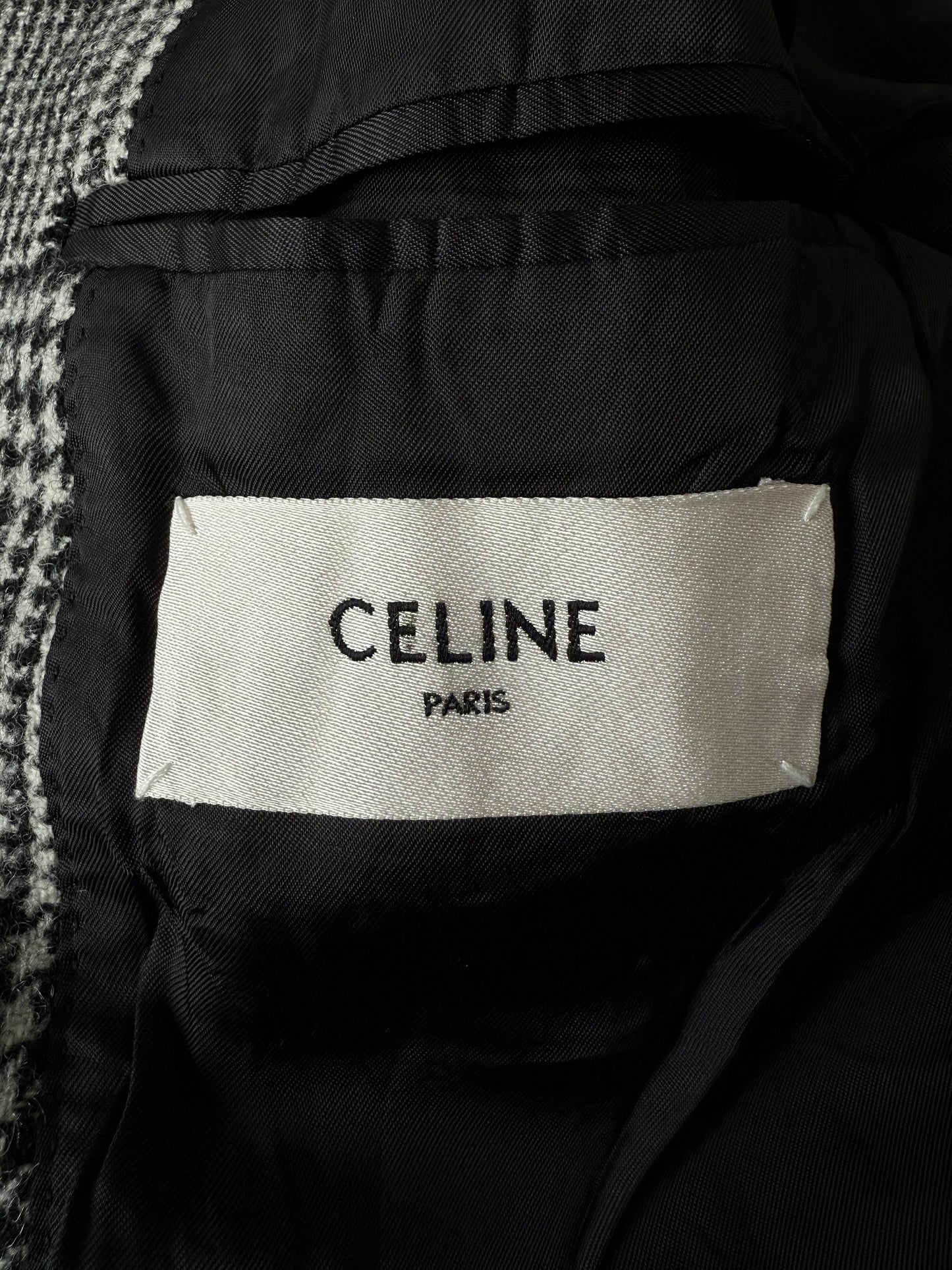 Celine Hedi Slimane F/W20 Checkered Wool Blazer